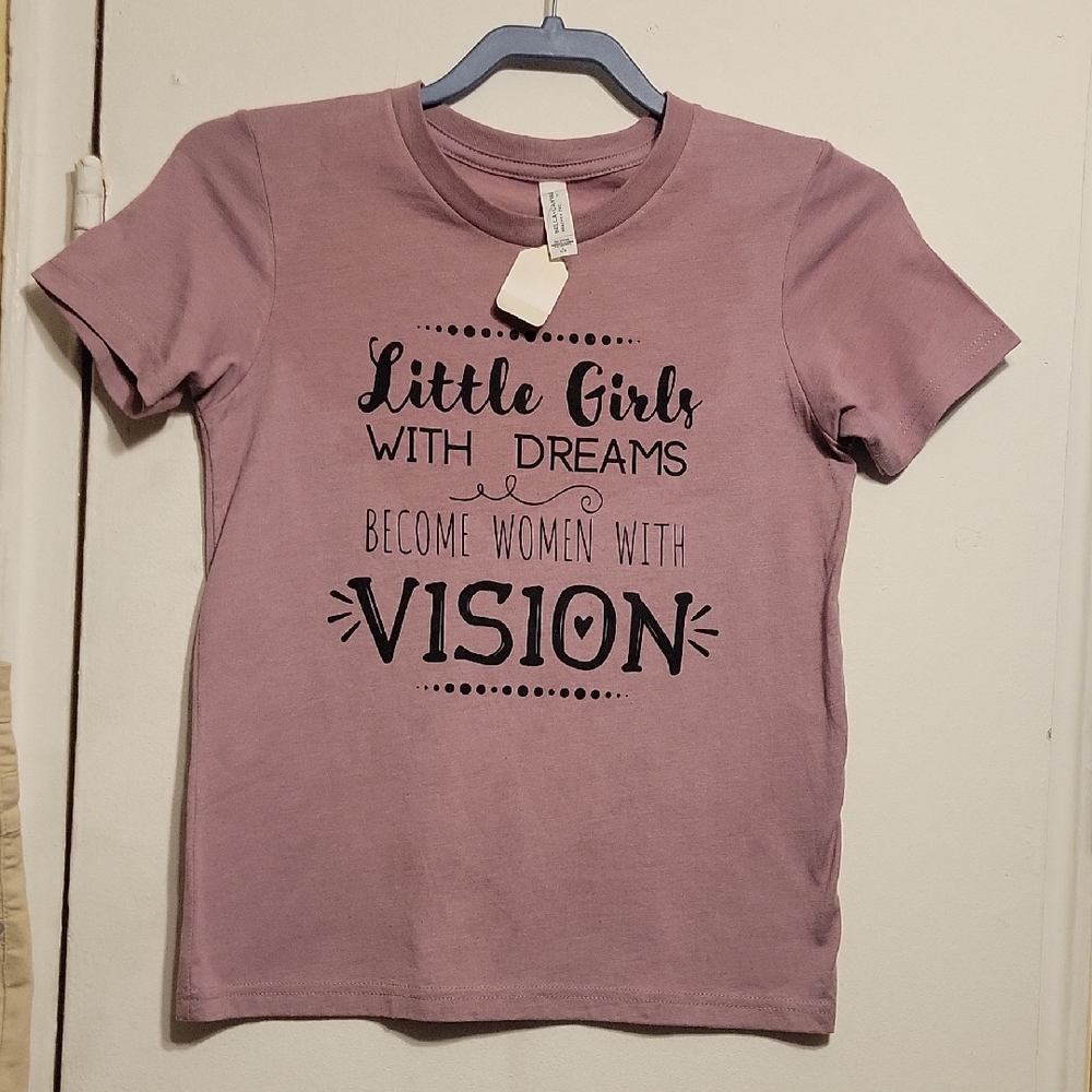 Bella- Canvas Kids Vision Little Girls With Dreams Kids T-Shirt - Purple Size L